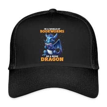 Dragons and Books Dragon Lover Bookish - Trucker Cap - black/black - Front