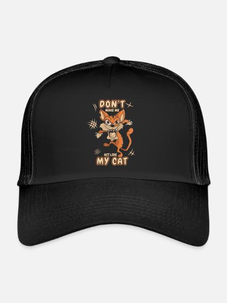 Ne me fais pas agir comme mon chaton - Casquette trucker  - noir/noir - Devant