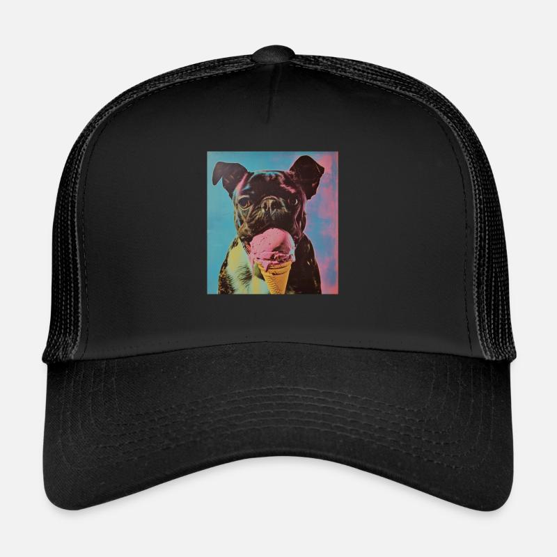 Eis Hund Sommer Eiskreme Eisdiele FUNNY Hunde Trucker Cap