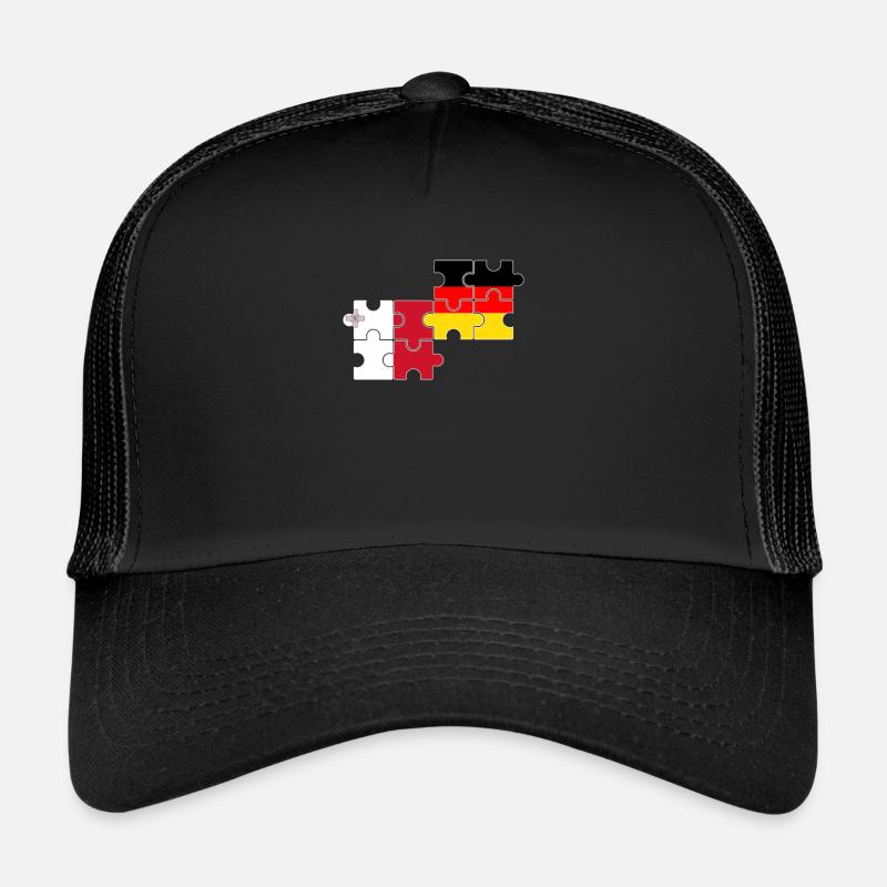 Malta Germany Flag German Maltese Trucker Cap