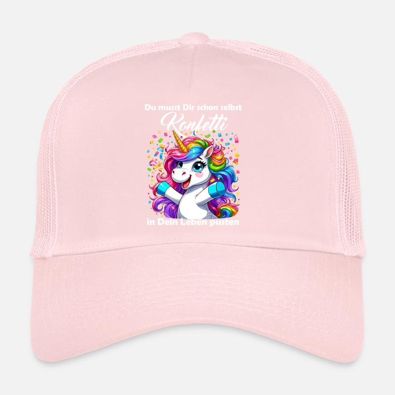 Unicorn Carnival Confetti Fun Optimism Funny Trucker Cap