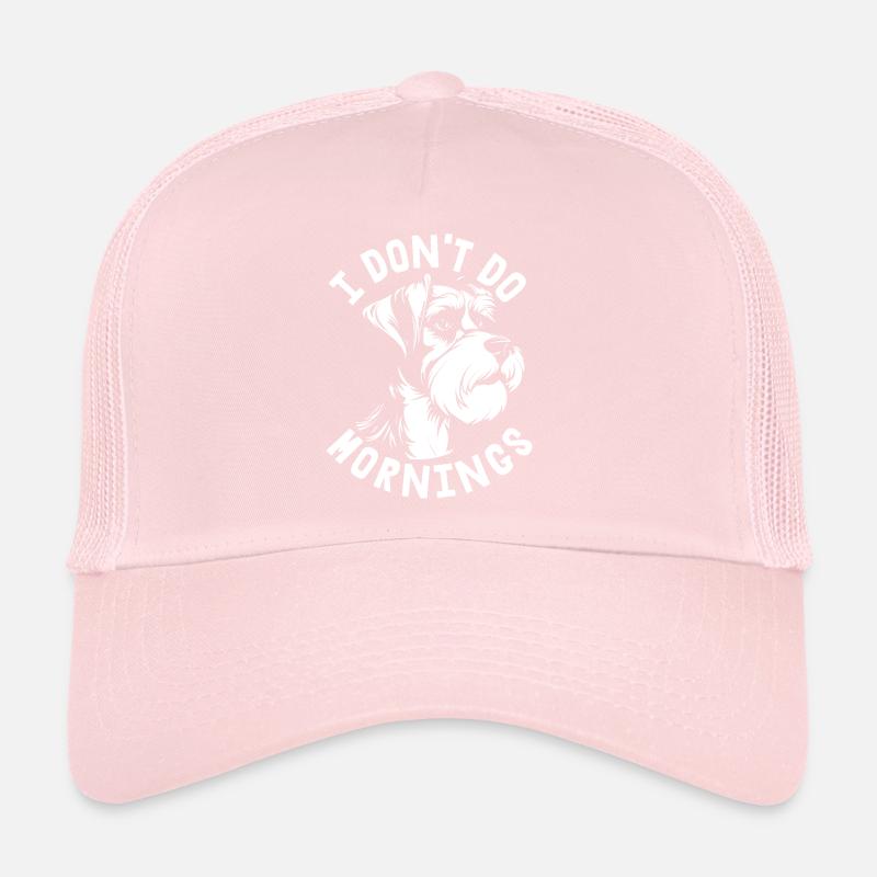 Schnauzer Chien Drôle Je Ne Fais Pas De Matins Casquette trucker 