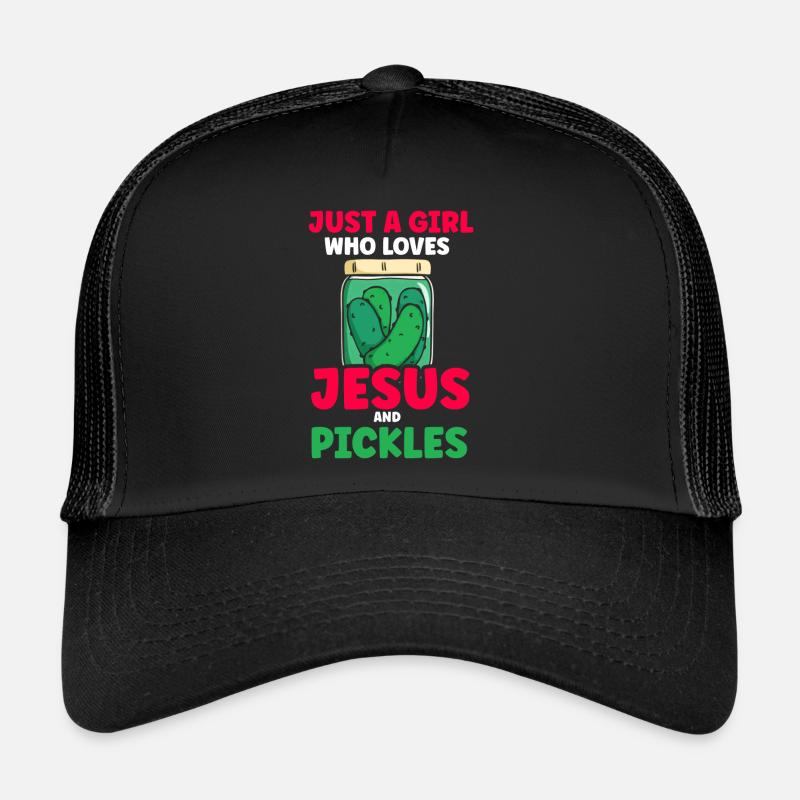 Cornichons et culture de légumes de cornichons Jésus Casquette trucker 