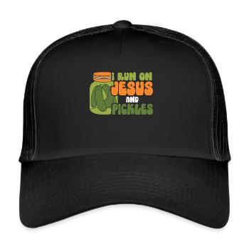 Pickles & Jesus Pickle Vegetable Growing - Trucker Cap - black/black - Front