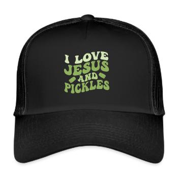 Pickles & Jesus Pickle Vegetable Growing - Trucker Cap - black/black - Front