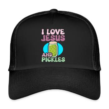 Pickles & Jesus Pickle Vegetable Growing - Trucker Cap - black/black - Front