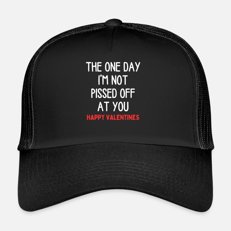 Funny Valentines Gift Idea - Trucker Cap - black/black
