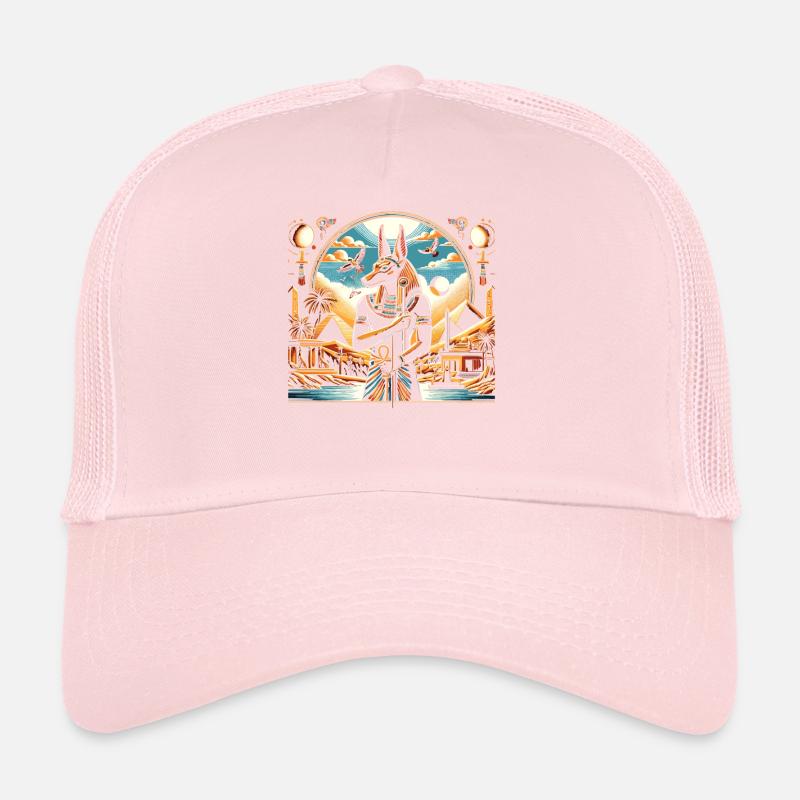 Anubis Egyptian Mythology Pyramid Ancient Egypt Trucker Cap