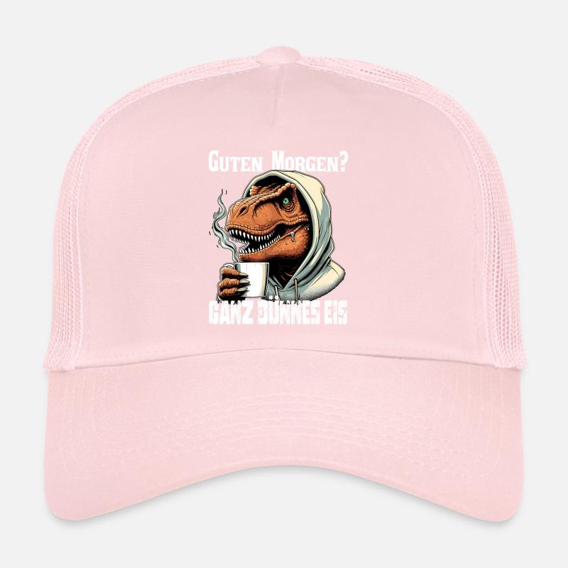 Dinosaure Café Matin Grouch Collègue Bureau Fatigué Casquette trucker 