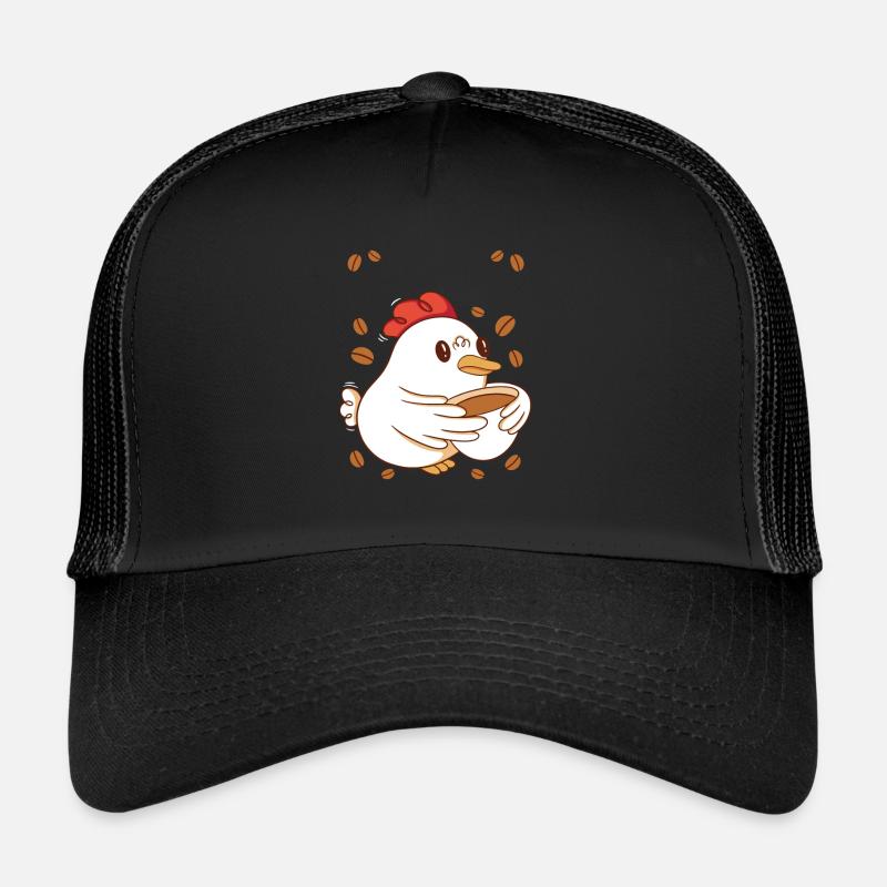 Pause-café Caféine Poulet Petit-déjeuner Early Bird Casquette trucker 