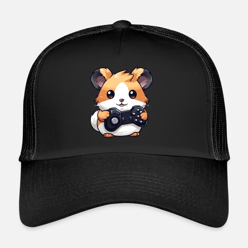 Hamster mignon Gamer Hamster de jeu drôle Casquette trucker 