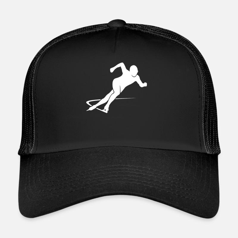 Dynamische Eisschnelllauf Silhouette Geschenk Trucker Cap