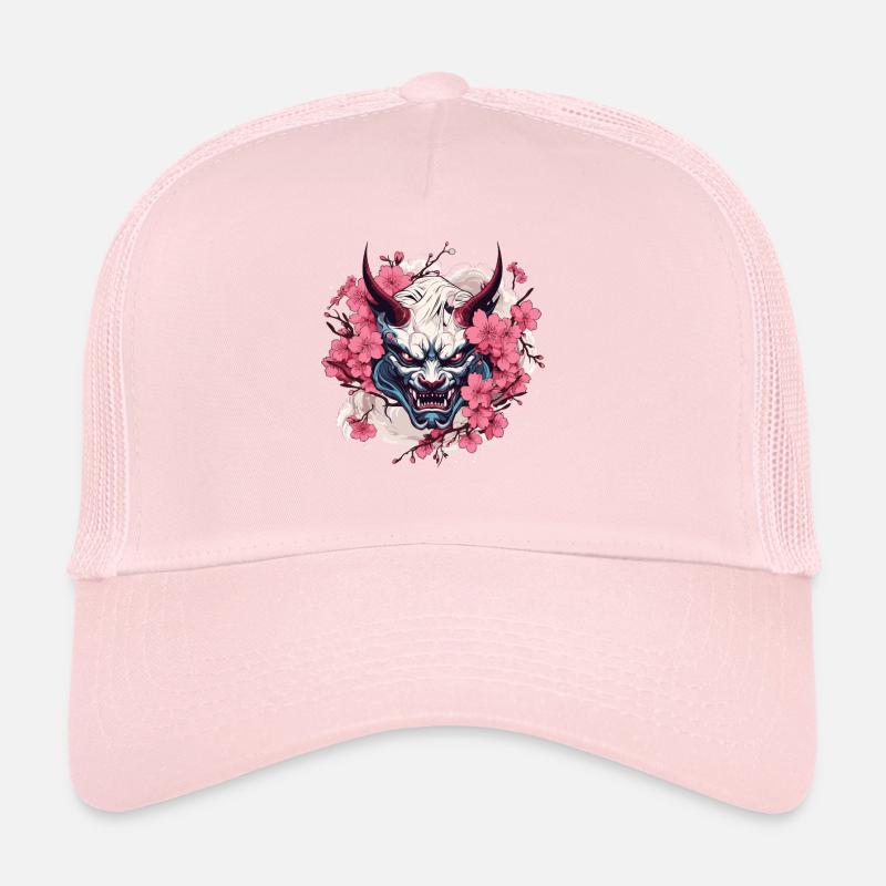 Japanischer Hannya Dämon Samurai Warrior Oni Maske Trucker Cap