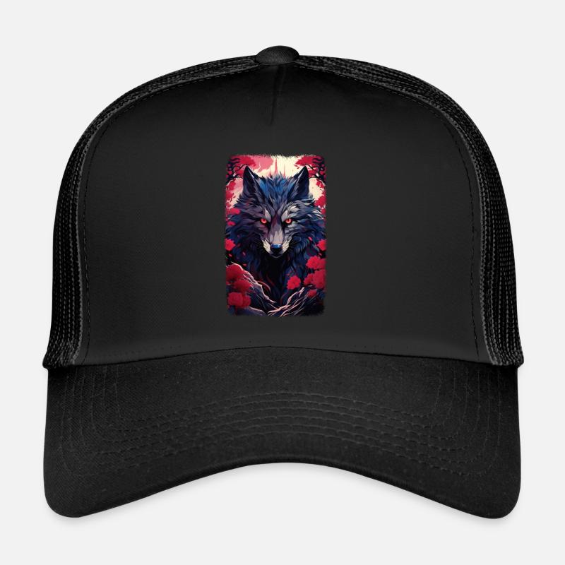 Spirit Wolf Fuchs Ästhetischer Japanischer Kitsune Trucker Cap