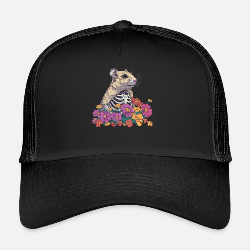 Hamster or Hamster fleur squelette fleur Animal Casquette trucker 