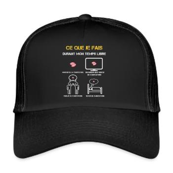 cadeaux temps libre charcuterie - Casquette trucker  - noir/noir - Devant