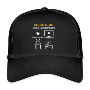 cadeaux temps libre dindon - Casquette trucker  - noir/noir - Devant