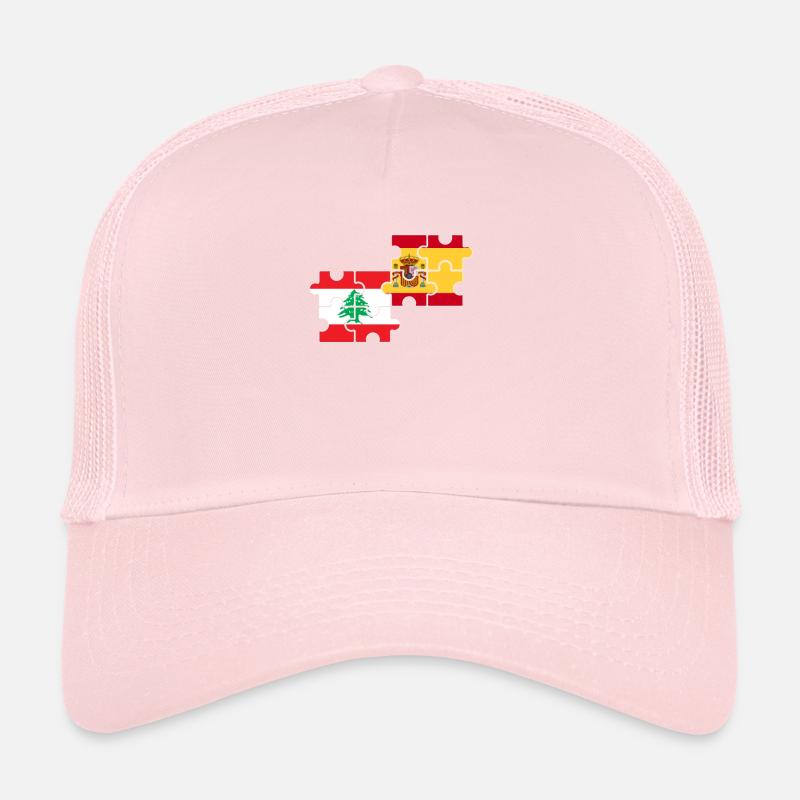 Libanon Spanien Flagge Spanisch Libanese Trucker Cap