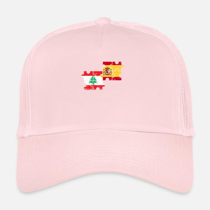 Libanon Spanien Vintage Flagge Spanisch Libanese Trucker Cap