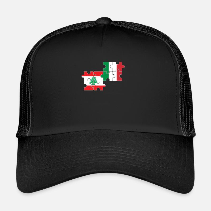Drapeau du Liban, de l’Italie, du Liban Casquette trucker 