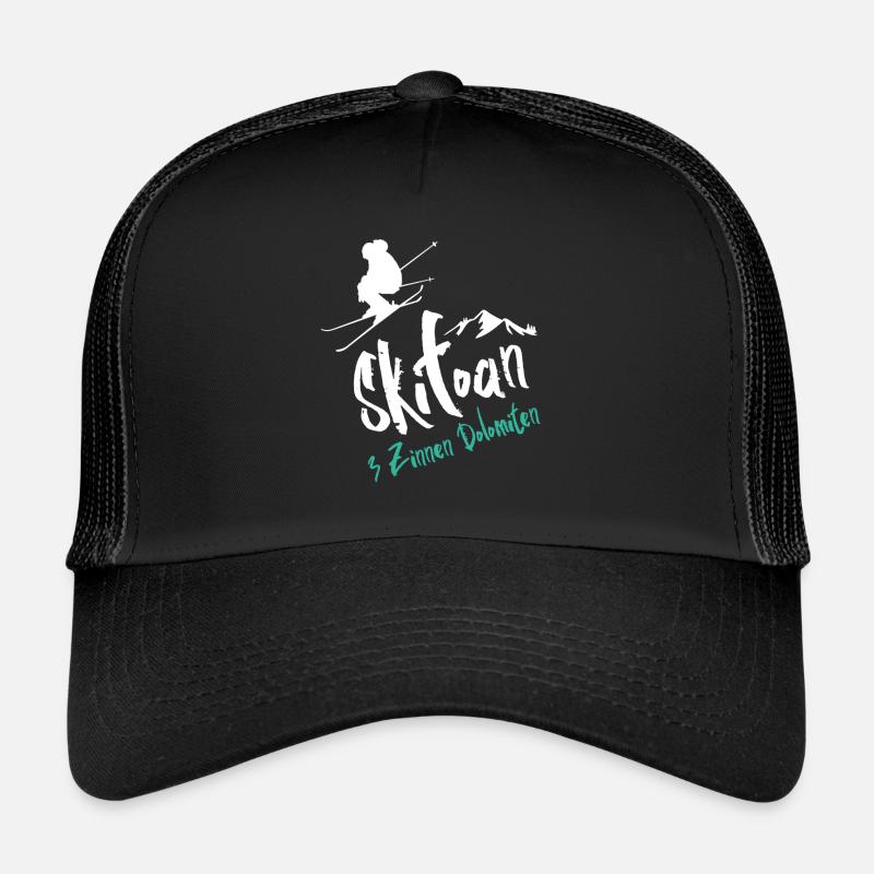 Skiing 3 Zinnen Dolomites Trucker Cap