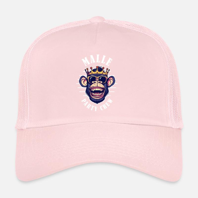 Malle Party Crew Affe Krone Mallorca Trucker Cap