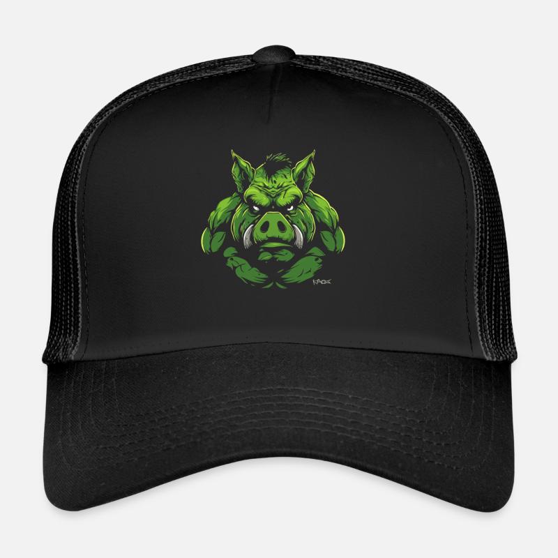 Bulk, le cochon musclé monstre vert Casquette trucker 