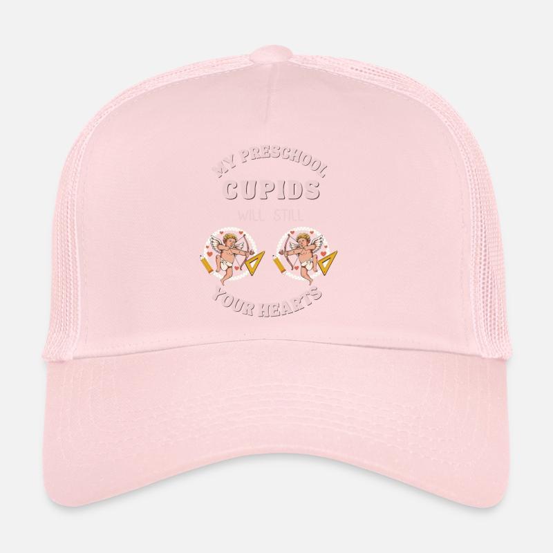 Professeur de la Saint-Valentin à l’école maternelle Cupidons volent des coeurs Casquette trucker 