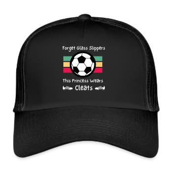 Soccer Girl - Cette princesse porte des crampons - Casquette trucker  - noir/noir - Devant