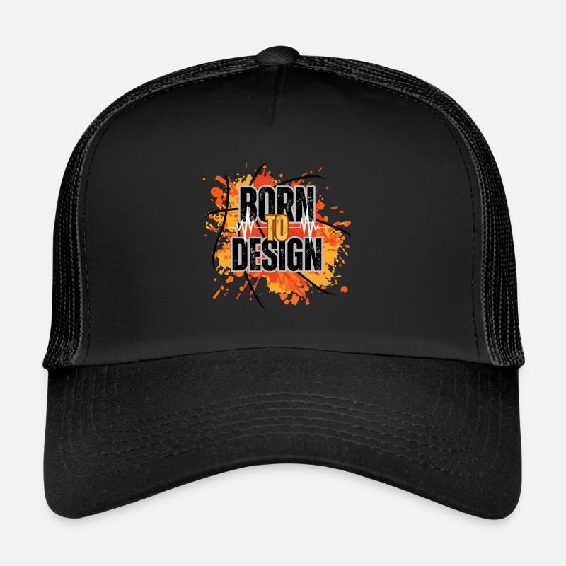 Born to design - Trucker Cap - black/black