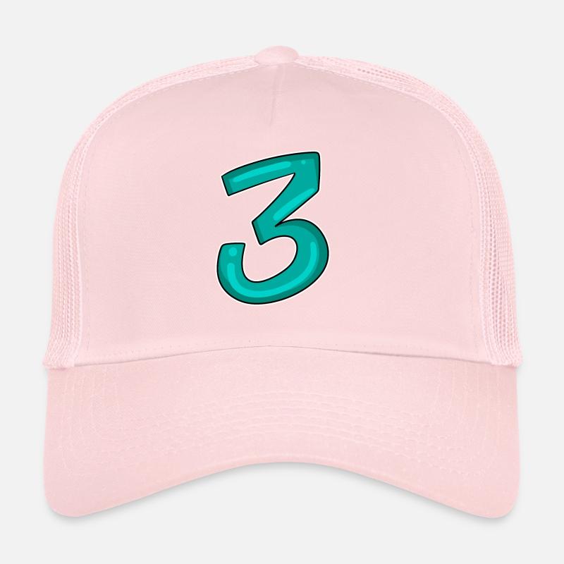 3 - Three - Third Trucker Cap