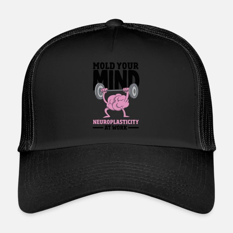 Unlock Your Brain's Potential Neuroplasticity - Trucker Cap - Schwarz/Schwarz
