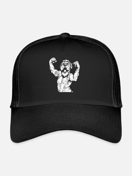 Wheaten Terrier J’aime Maman - Casquette trucker  - noir/noir - Devant