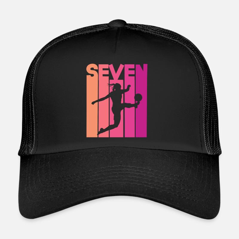 Joueuse de football 7e anniversaire Casquette trucker 