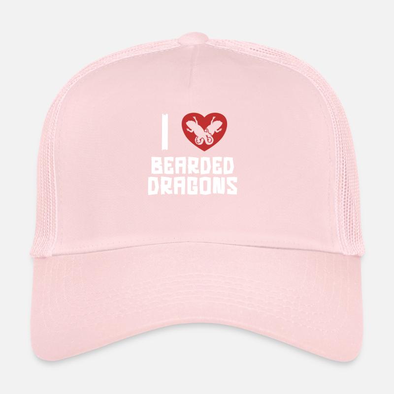 Ich liebe Bartagamen Pogona Haustier Eidechse Bärtig Trucker Cap