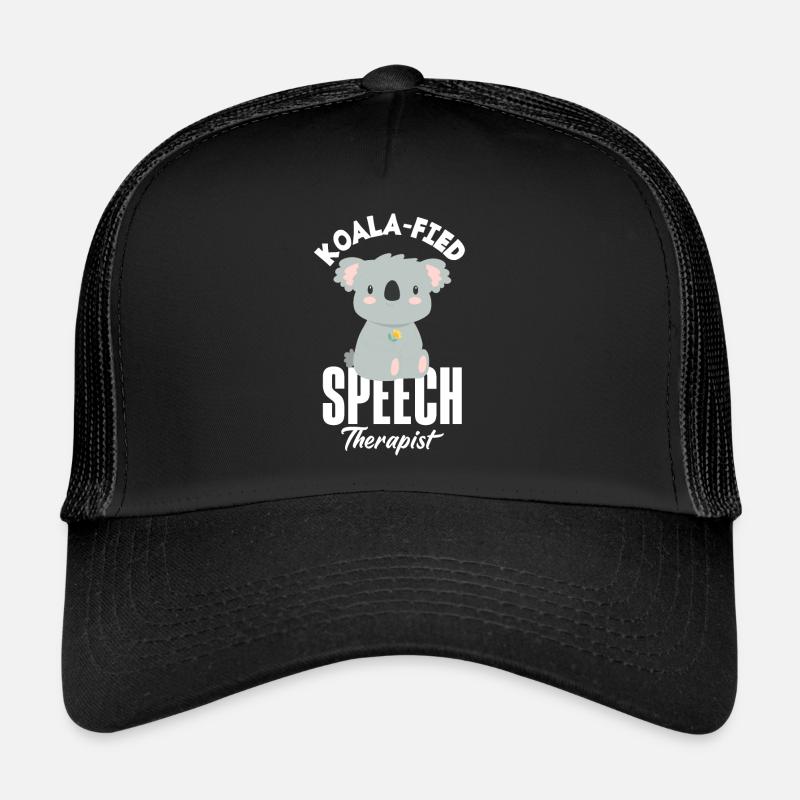 Sprachtherapeutin Sprachheilpädagogin Logopädin - Trucker Cap - Schwarz/Schwarz