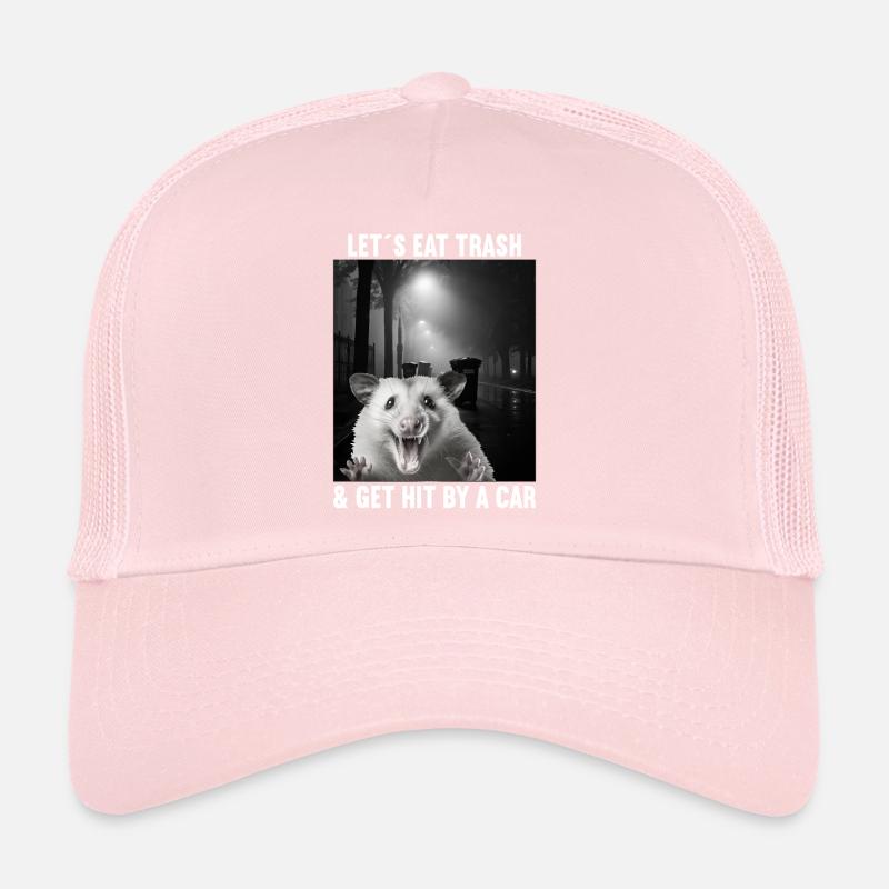 Lets eat Trash and get hit by a Car Opossum Possum Trucker Cap