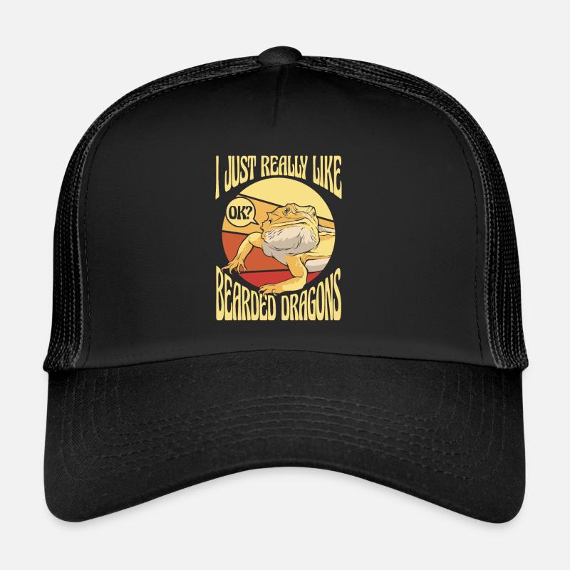 Really Like Bearded Dragons Pogona Lizard Pet Trucker Cap