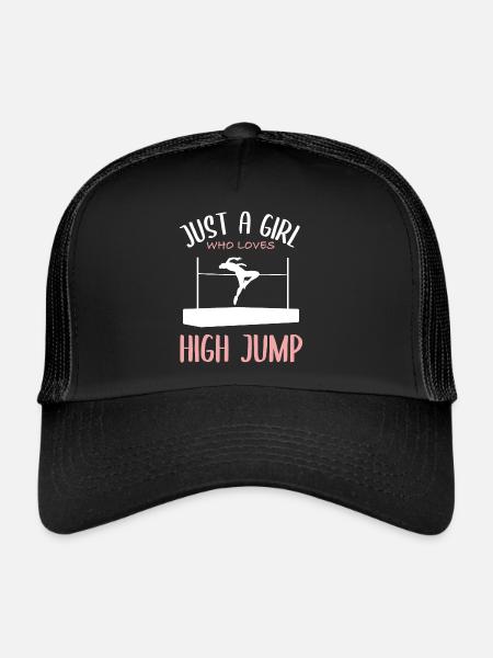 Fille Aime La Passion Du Saut En Hauteur - Casquette trucker  - noir/noir - Devant