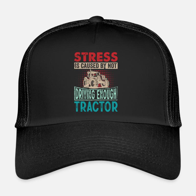 Retro Traktor Erntezeit - Stress Spruch Englisch Trucker Cap