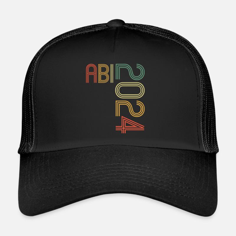 Abitur Junge Mädchen Abi Abitur 2024 - Trucker Cap - Schwarz/Schwarz
