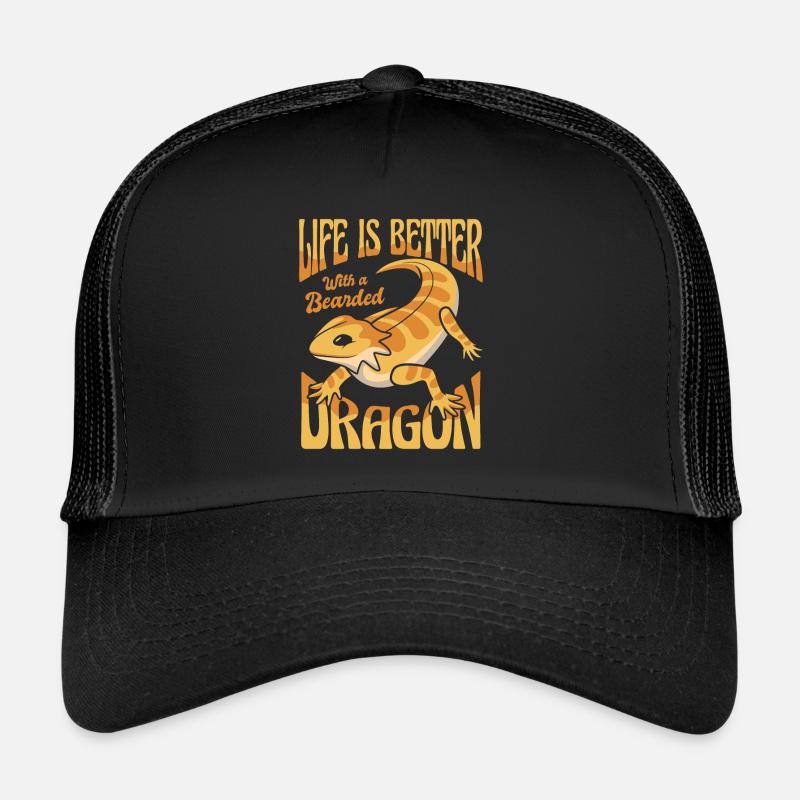 Life is Better with a Bearded Dragon Pogona Trucker Cap