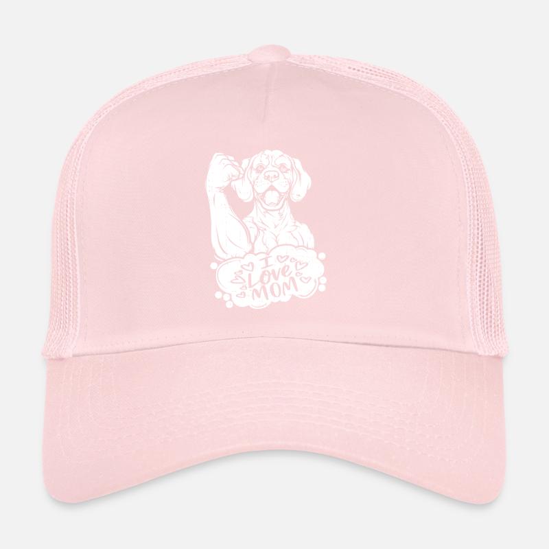 Brittany Spaniel I Love Dad Trucker Cap