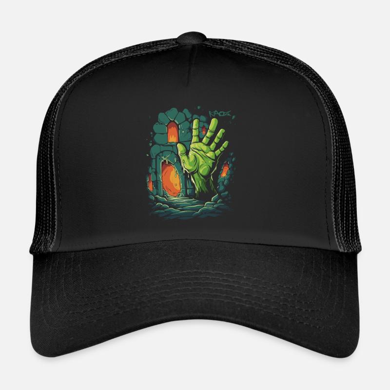 La main zombie du donjon Casquette trucker 