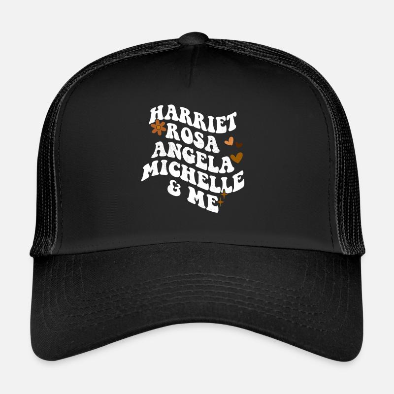 Retro Groovy Melanin Pride Harriet Rosa Angela Trucker Cap
