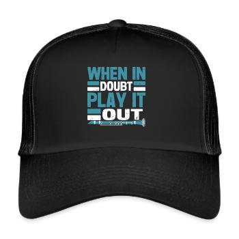Clarinettiste Clarinette Jouant de la basse - Casquette trucker  - noir/noir - Devant