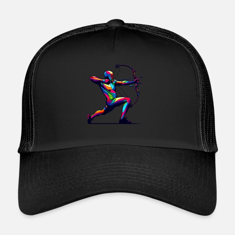 Coloré Pop Art Archer Archer Arc Et Flèche Casquette trucker 