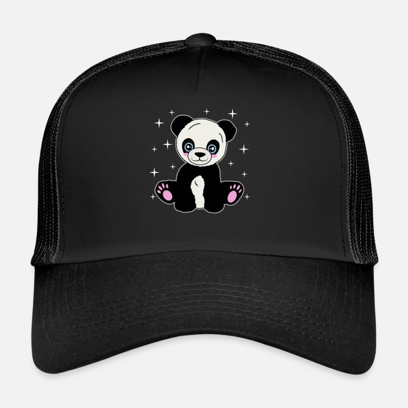 Cuddly panda under the stars Trucker Cap