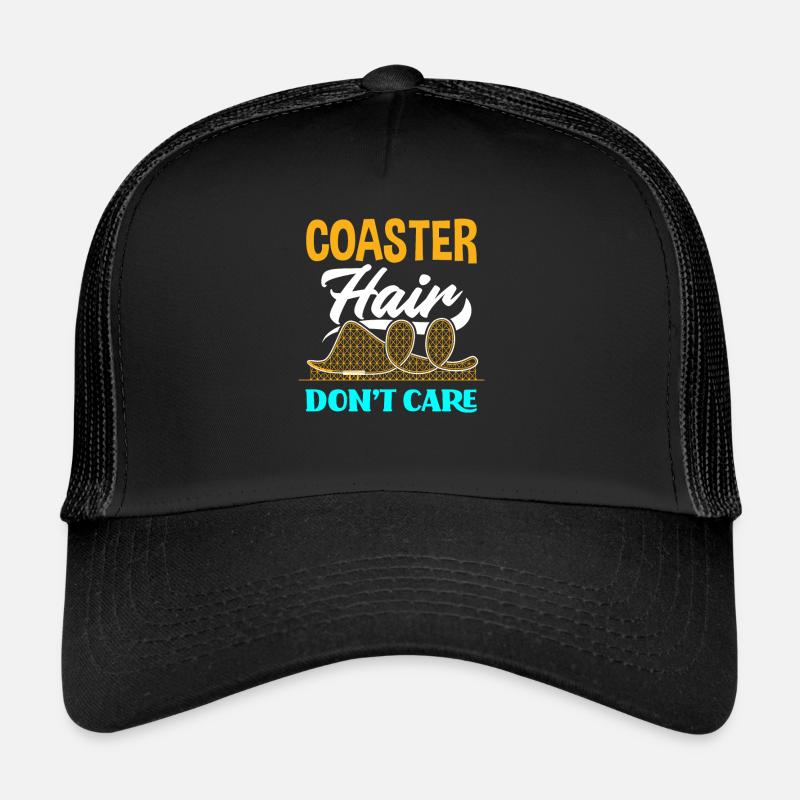 Achterbahn Haare Lustiges Achterbahn - Trucker Cap - Schwarz/Schwarz