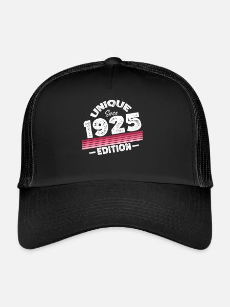 Unique depuis 1925 Edition Anniversaire Millésime 1925 - Casquette trucker  - noir/noir - Devant